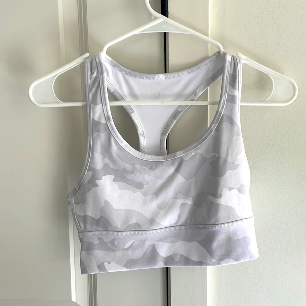 White Camo Sports Bra